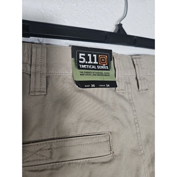 Men's 5.11 tactical series covert cargo pants style 74290 36x34 khaki 8 pockets - Picture 4 of 6